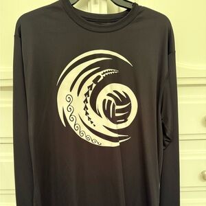 Men's Black Graphic Long Sleeve Tee
